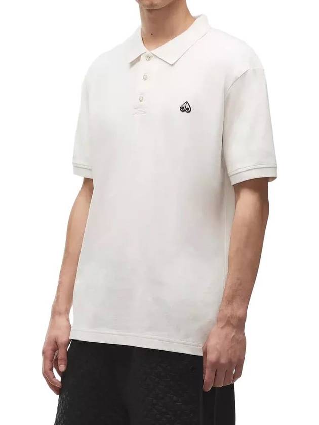 Embroidered Logo Short Sleeve Polo Shirt White - MOOSE KNUCKLES - BALAAN 6