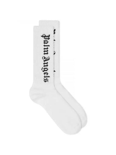 Classic Logo Socks White PMRA001E23FAB0010110 - PALM ANGELS - BALAAN 1