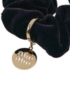 Medal Logo Velvet Scrunchie Black - MIU MIU - BALAAN 4