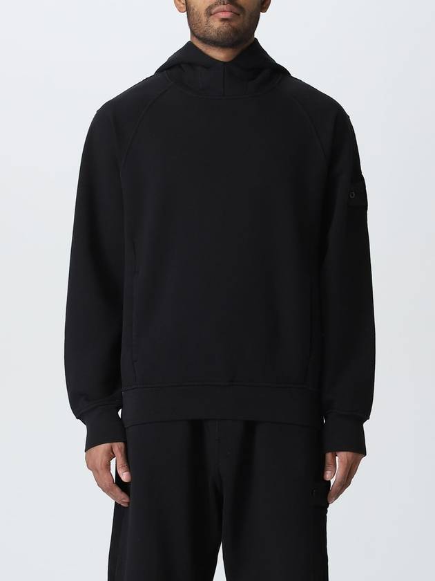 Compass Wappen Patch Cotton Hoodie Black - STONE ISLAND - BALAAN 3