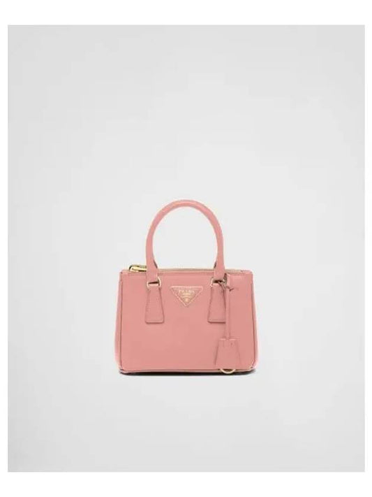 Galleria Saffiano Leather Mini Tote Bag Petal Pink - PRADA - BALAAN 2