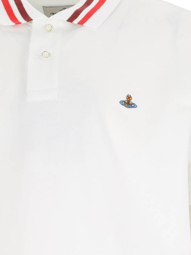 Classic ORB Logo Polo Shirt White - VIVIENNE WESTWOOD - BALAAN 4