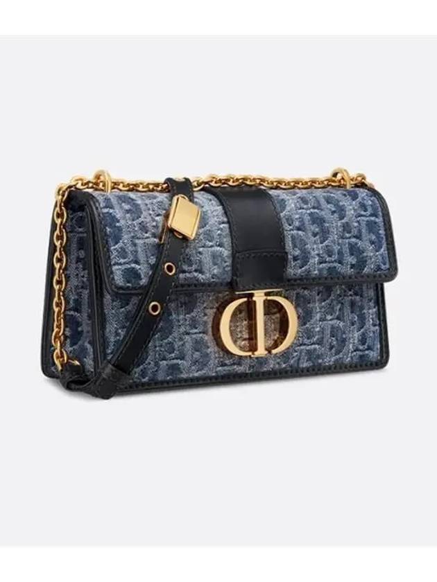 30 Montaine East West Chain Denim Cross Bag Blue - DIOR - BALAAN 6