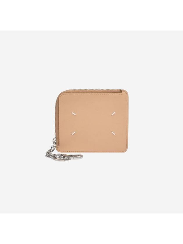 Stitch Half Zipper Card Wallet Nude - MAISON MARGIELA - BALAAN 1