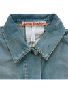 Women's Distressed Jacket A90341 228 LIGHT BLUE ANC190lb - ACNE STUDIOS - BALAAN 5