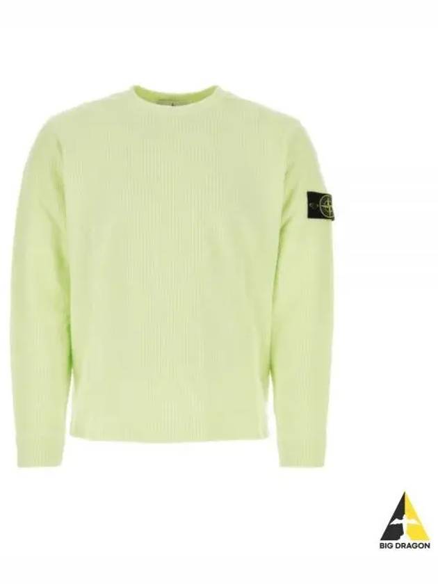 Men's Wappen Patch Knit Top Light Green - STONE ISLAND - BALAAN 2