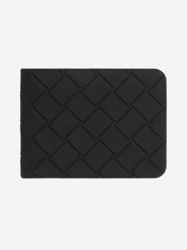 Intrecciato Rubber Half Wallet Black - BOTTEGA VENETA - BALAAN 6