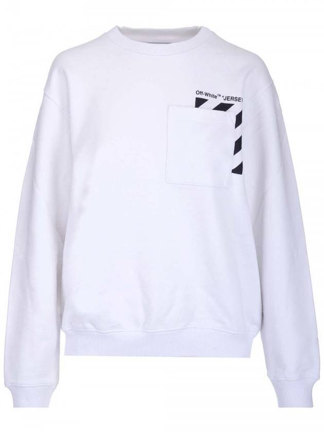 marker logo print sweatshirt white - OFF WHITE - BALAAN.