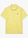 Men's Logo Classic Fit Cotton Short Sleeve Polo Shirt Yellow - LACOSTE - BALAAN 2