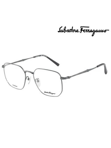 Eyewear Square Titanium Eyeglasses Dark Blue - SALVATORE FERRAGAMO - BALAAN 1