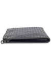 Intrecciato Weaving Zipper Medium Clutch Bag Grey - BOTTEGA VENETA - BALAAN 5