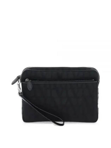 Toile Iconographe Clutch Bag Black - VALENTINO - BALAAN 1