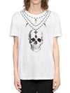 Skull Print Cotton Short Sleeve T-Shirt White - ALEXANDER MCQUEEN - BALAAN 2