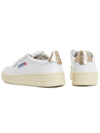 Medalist Goatskin Low Top Sneakers Gold White - AUTRY - BALAAN 7