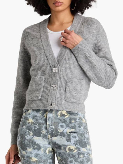 Soft Wool Cardigan Grey - GANNI - BALAAN 2