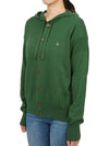 Embroidered Logo Hoodie Cardigan Green - VIVIENNE WESTWOOD - BALAAN 4