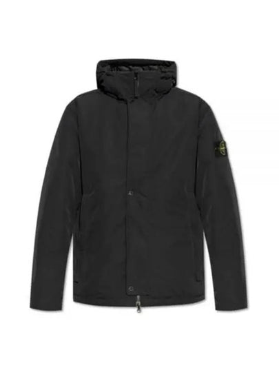 Techno Fabric Hooded Jacket Black - STONE ISLAND - BALAAN 2