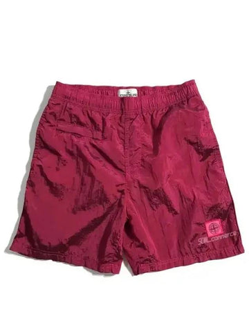 Nylon Metal Swim Shorts Burgundy - STONE ISLAND - BALAAN.