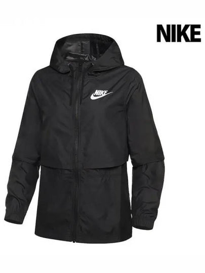 Women s Sportswear Repel Woven Windbreaker Jacket Black - NIKE - BALAAN 2