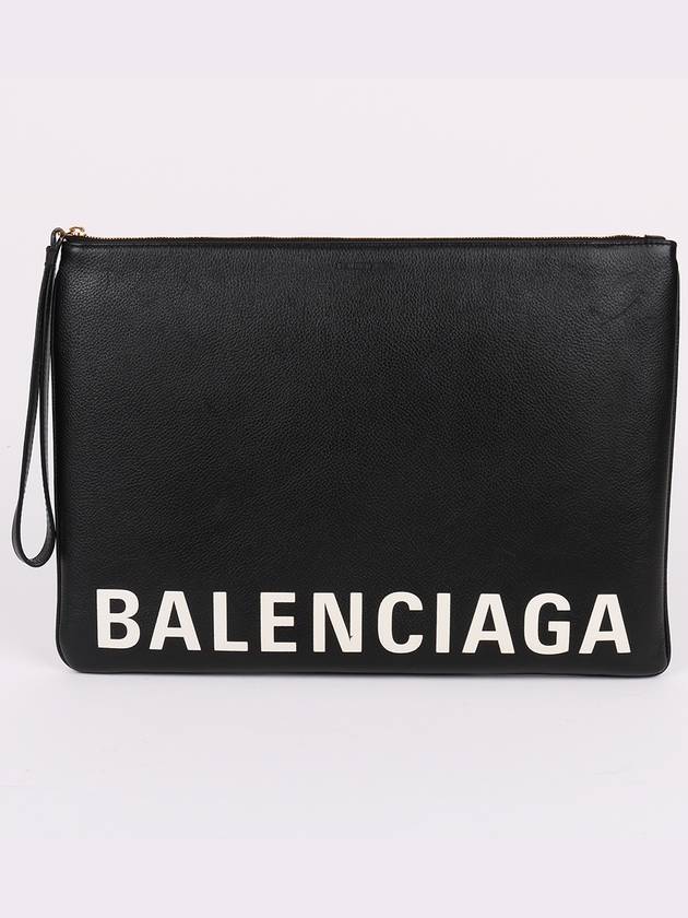 Black logo strap large clutch bag - BALENCIAGA - BALAAN 1