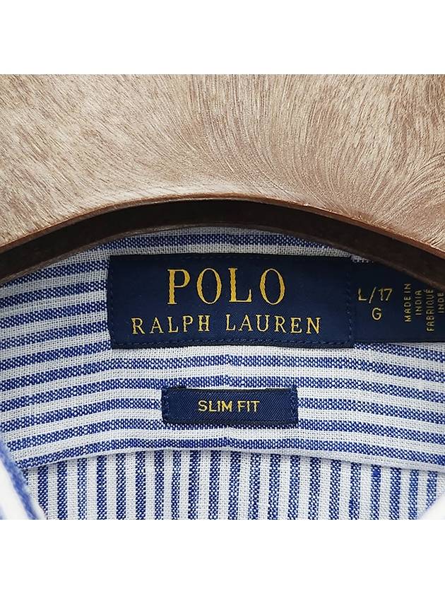 Pony Logo Stripe Long Sleeves Shirt Blue - POLO RALPH LAUREN - BALAAN 6