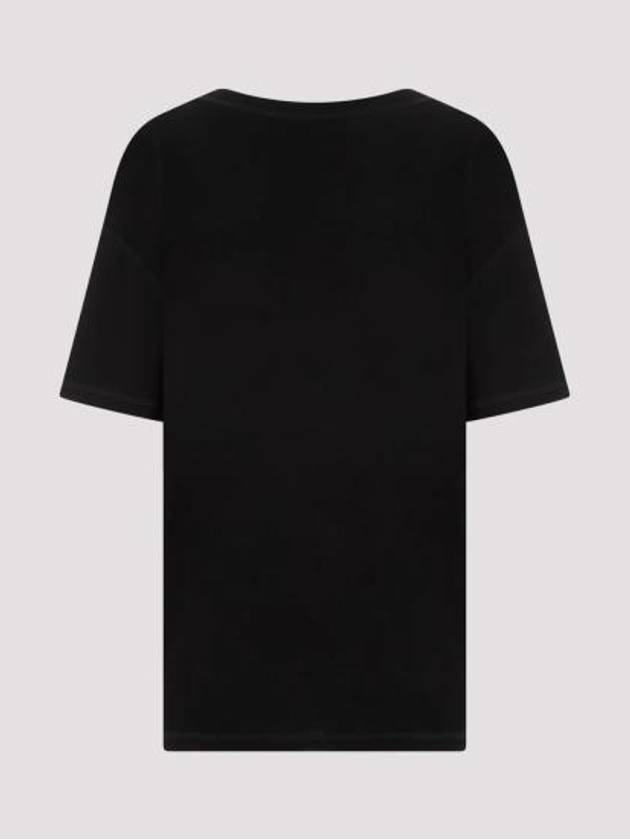 U-Neck Cotton Short Sleeve T-Shirt Squid Ink - LEMAIRE - BALAAN 3