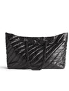 Crush Large Quilted Carry All Tote Bag Black - BALENCIAGA - BALAAN 4