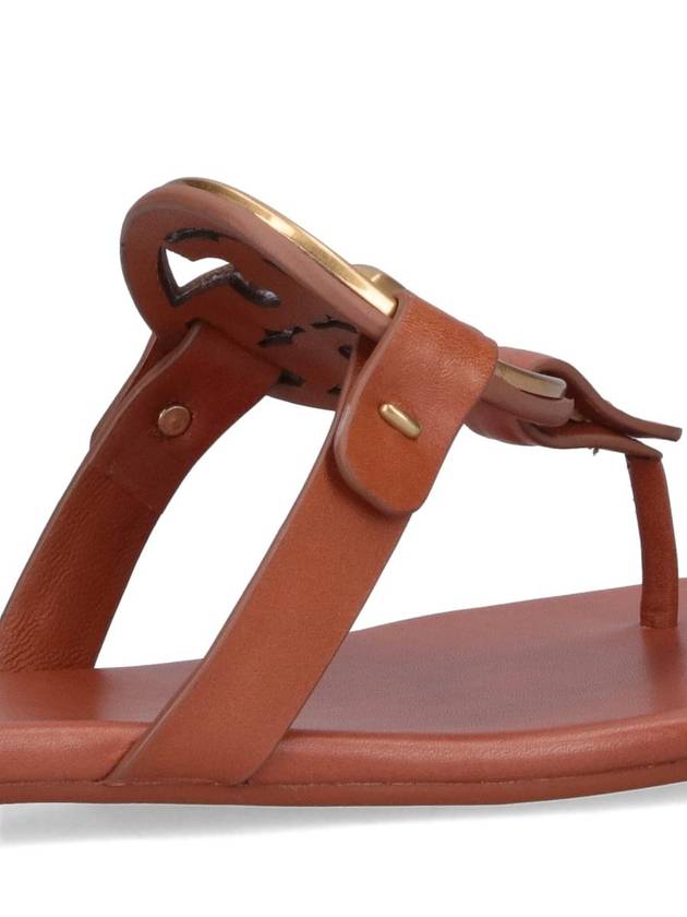 Women's Metal Miller Soft Flip Flops Brown - TORY BURCH - BALAAN 5