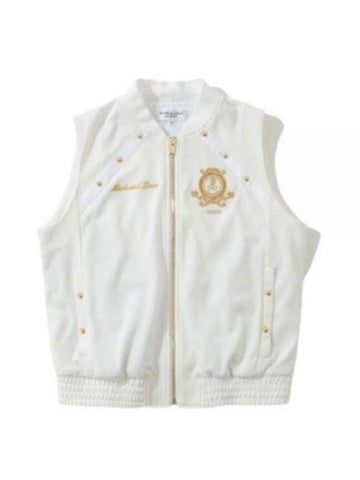 Prince Studded Zipper Vest White - MARK & LONA - BALAAN 1