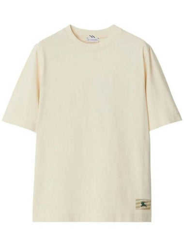 EKD Cotton Short Sleeve T-Shirt Ivory - BURBERRY - BALAAN 1