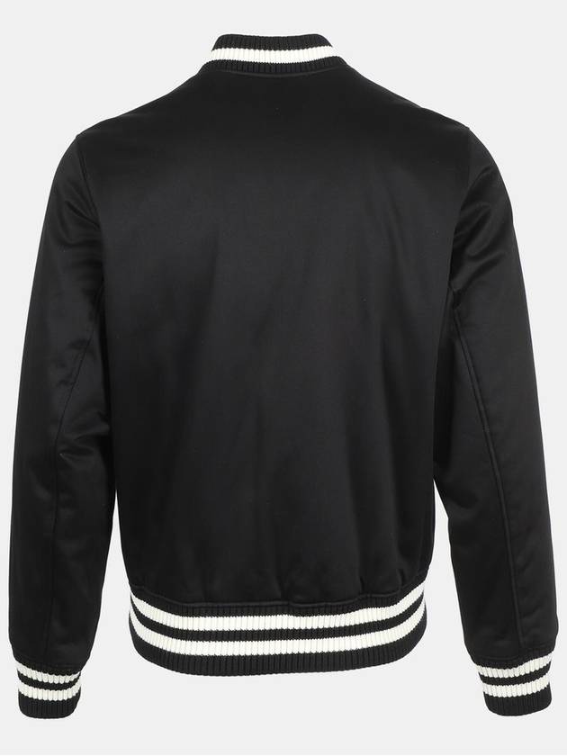 Cotton Satin Teddy Jacket Black - MAISON KITSUNE - BALAAN 4