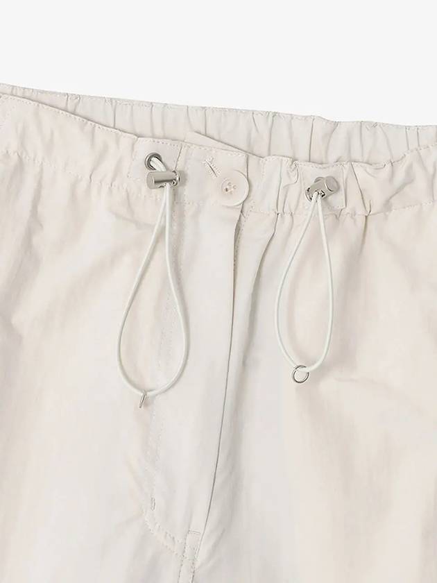 Cotton Nylon Parasuit Pants Cream - NOIRER FOR WOMEN - BALAAN 11