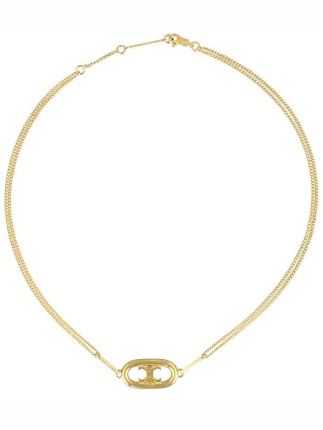 Maillon Triomphe Necklace Gold Brass - CELINE - BALAAN 1