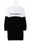 Kids Logo Embroidered Knit Dress H12175 M41 - GIVENCHY - BALAAN 1