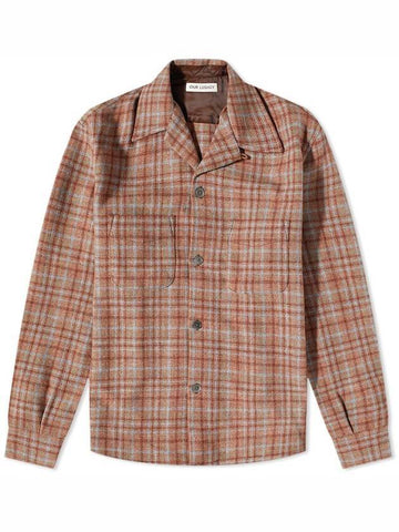 Heusen Check Country Wool Long Sleeve Shirt Rust Brown - OUR LEGACY - BALAAN 1