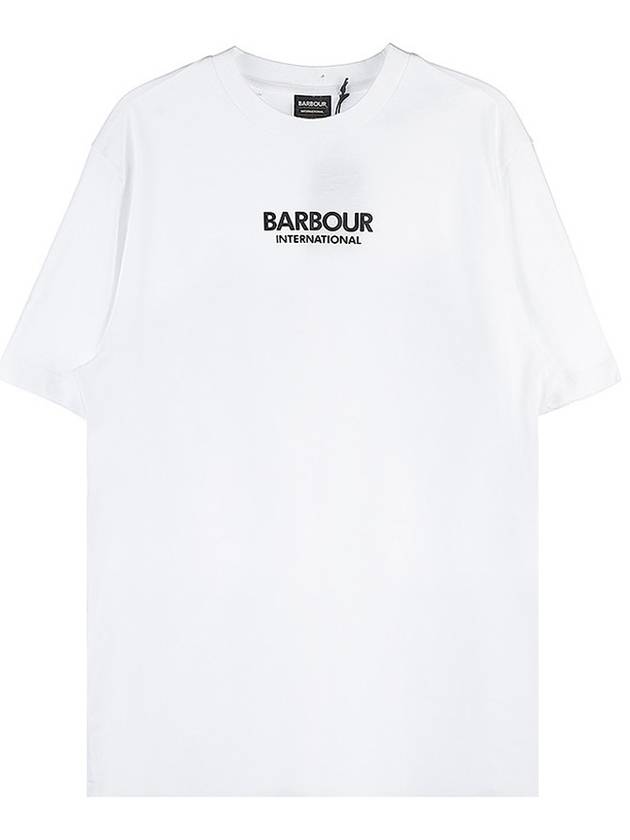 Formula Logo Print Short Sleeve T-Shirt White - BARBOUR - BALAAN 11