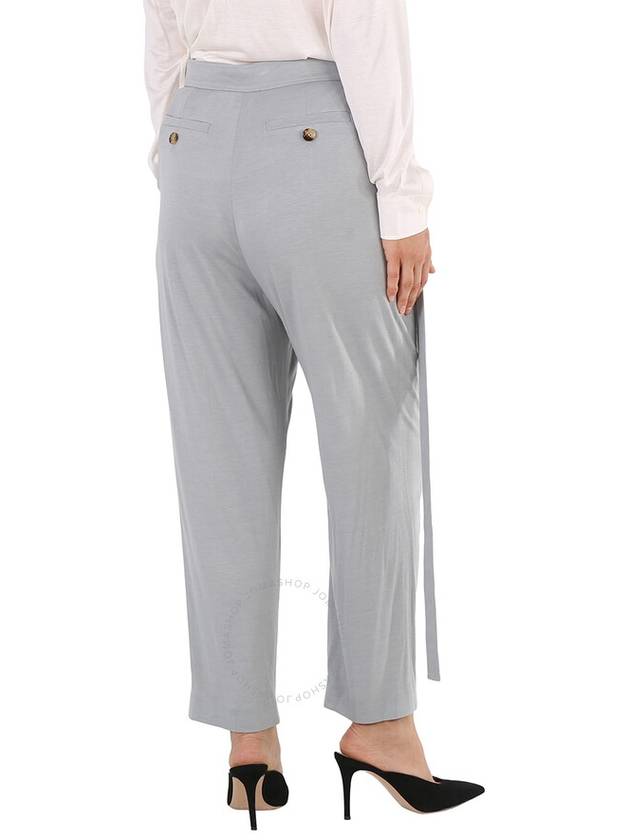 Women's Heather Melange Jersey Tailored Straight Pants Gray - BURBERRY - BALAAN 4