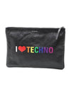 I Love Techno Clutch Bag Black - BALENCIAGA - BALAAN 1