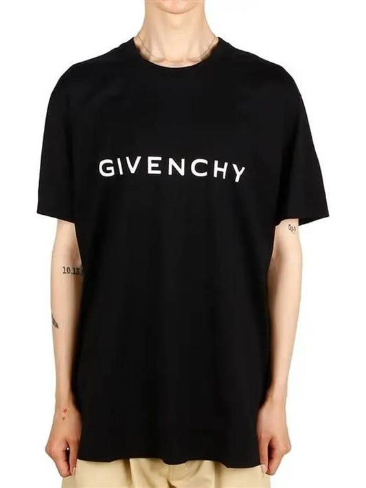 logo oversized cotton short sleeve t-shirt black - GIVENCHY - BALAAN 2