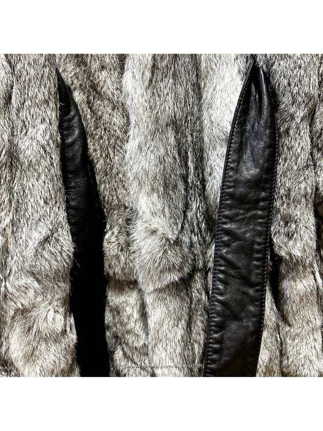 39 Margiela Unisex Rabbit Mink Fur Mustang Leather Long Coat - MAISON MARGIELA - BALAAN 7