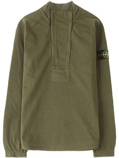 Wappen Patch Cotton Sweatshirt Green - STONE ISLAND - BALAAN 2