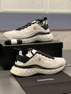 Mixed Fibers Velvet Calfskin Low Top Sneakers Ivory - CHANEL - BALAAN 6