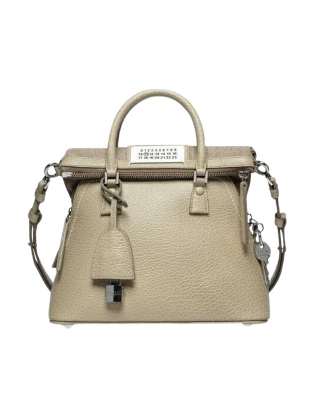 5AC Logo Patch Mini Tote Bag Beige - MAISON MARGIELA - BALAAN 1