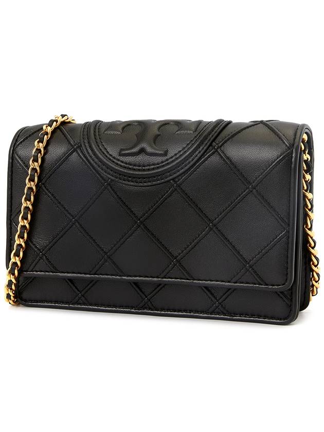 Fleming Soft Chain Long Wallet Bag Black - TORY BURCH - BALAAN 3