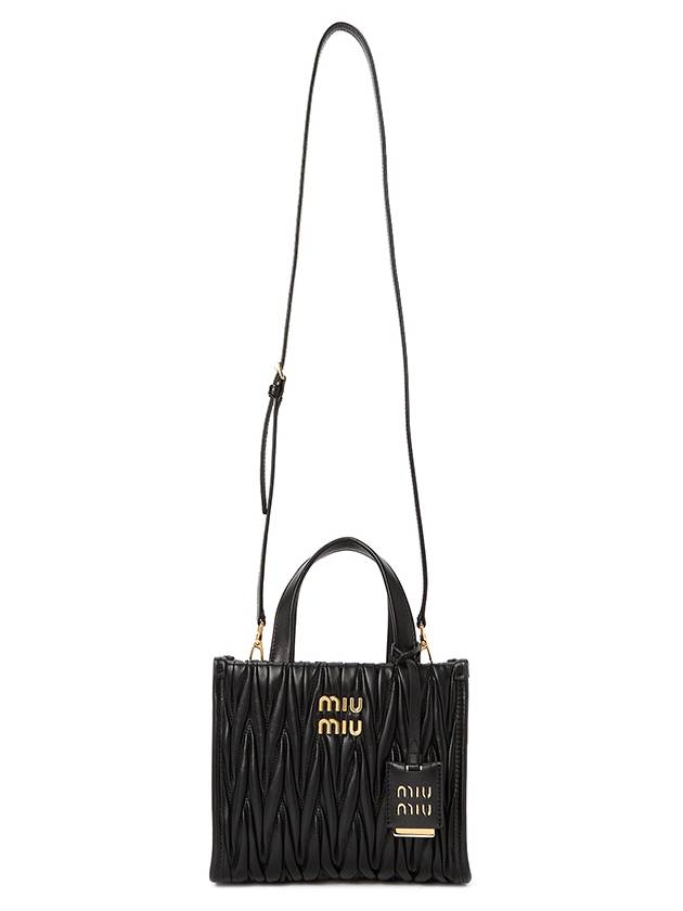 Matelasse Nappa Leather Tote Bag Black - MIU MIU - BALAAN 8