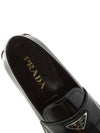 Men's Triangle Logo Leather Loafers Black - PRADA - BALAAN 8