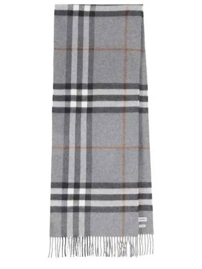 Giant Check Cashmere Scarf Grey - BURBERRY - BALAAN 2