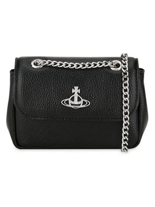 Small Re-Vegan Grain Chain Cross Bag Black - VIVIENNE WESTWOOD - BALAAN 2