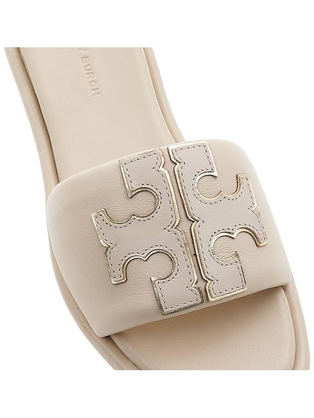 Double T Slide Slippers Beige - TORY BURCH - BALAAN 9