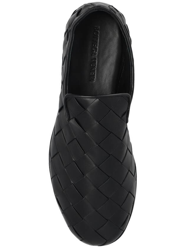 Intrecciato Leather Loafers Black - BOTTEGA VENETA - BALAAN 7